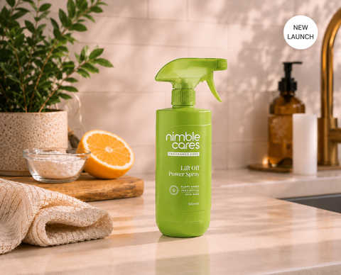 Lift Off Power Spray Plant-Based. No Scrubbing. Bleach-Free