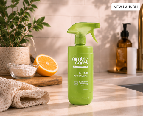 Lift Off Power Spray Plant-Based. No Scrubbing. Bleach-Free.