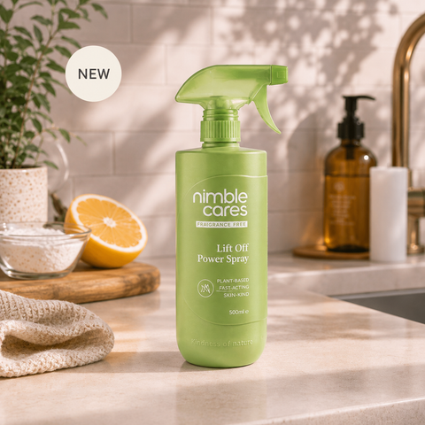 Lift Off Power Spray Plant-Based. No Scrubbing. Bleach-Free.