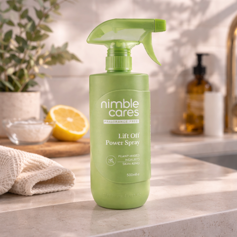 Lift Off Power Spray Plant-Based. No Scrubbing. Bleach-Free.