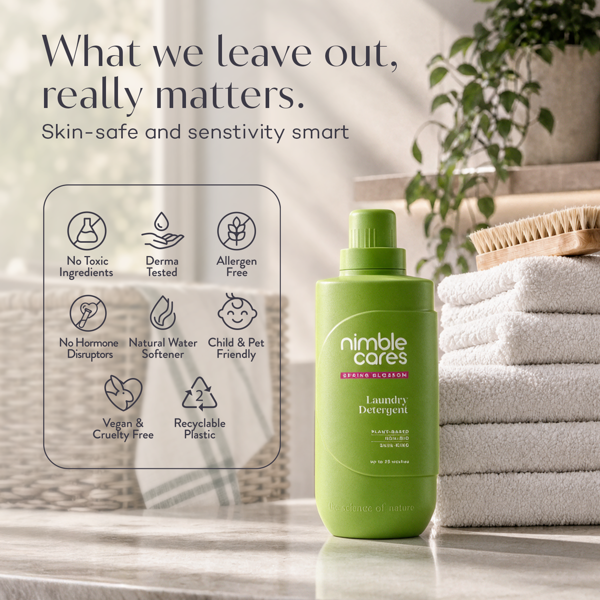 Laundry Detergent: Plant-Based. Dermatologically tested, Skincare Grade