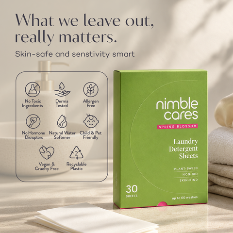 Laundry Detergent Sheets: Plant-Based. Derma Tested. Skincare Grade