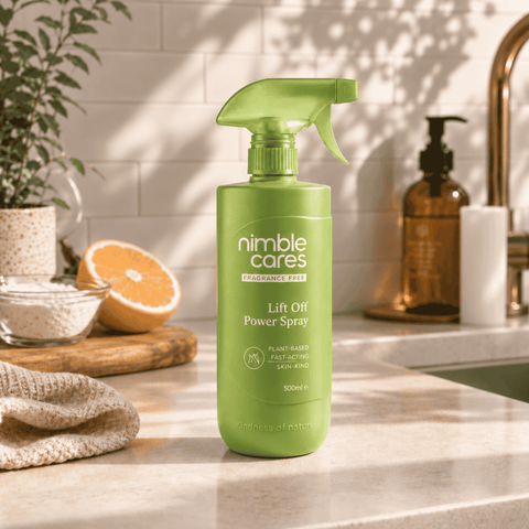 Lift Off Power Spray Plant-Based. No Scrubbing. Bleach-Free.
